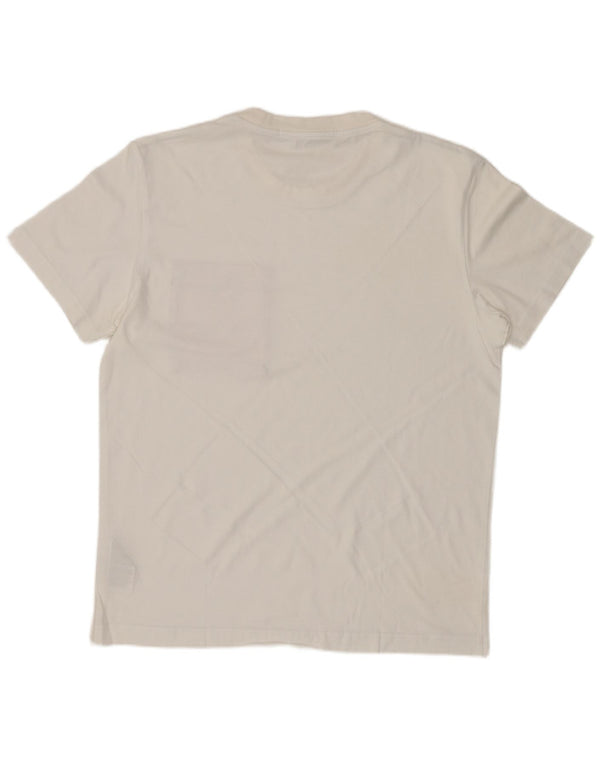 CALVIN KLEIN JEANS T-Shirt Graphique Homme Blanc Moyen Coton
