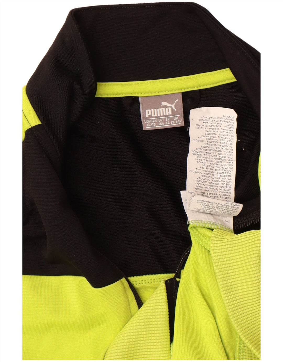 Puma Veste de Survêtement Garçon 13-14 ans Jaune Colorblock Polyester