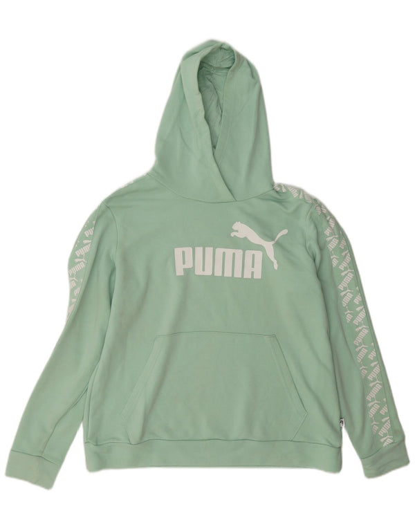 Puma Pull à capuche graphique pour femme UK 18 XL Vert Coton