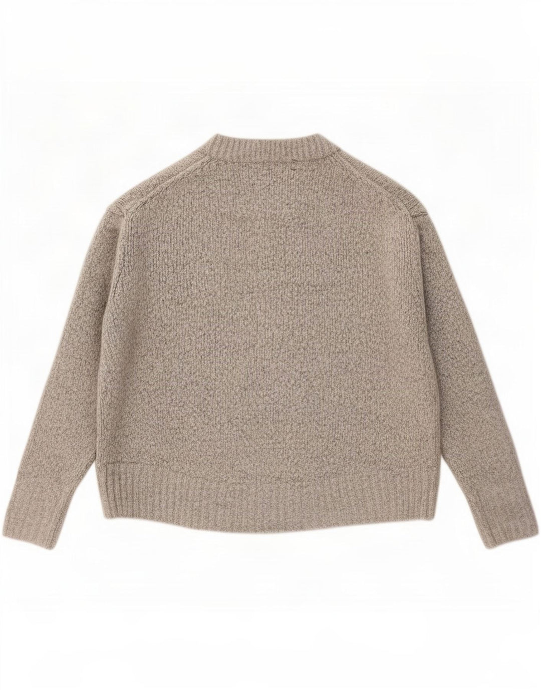 Zara Pull surdimensionné à col rond pour femme UK 10 Petit gris moucheté