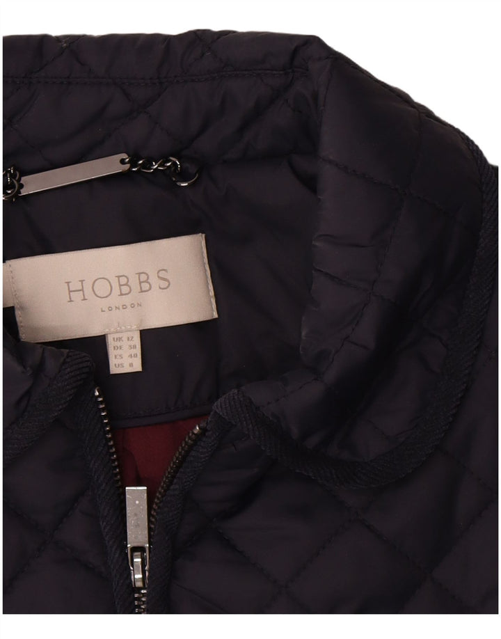Hobbs Veste matelassée pour femme UK 12 Medium Bleu Marine Polyamide