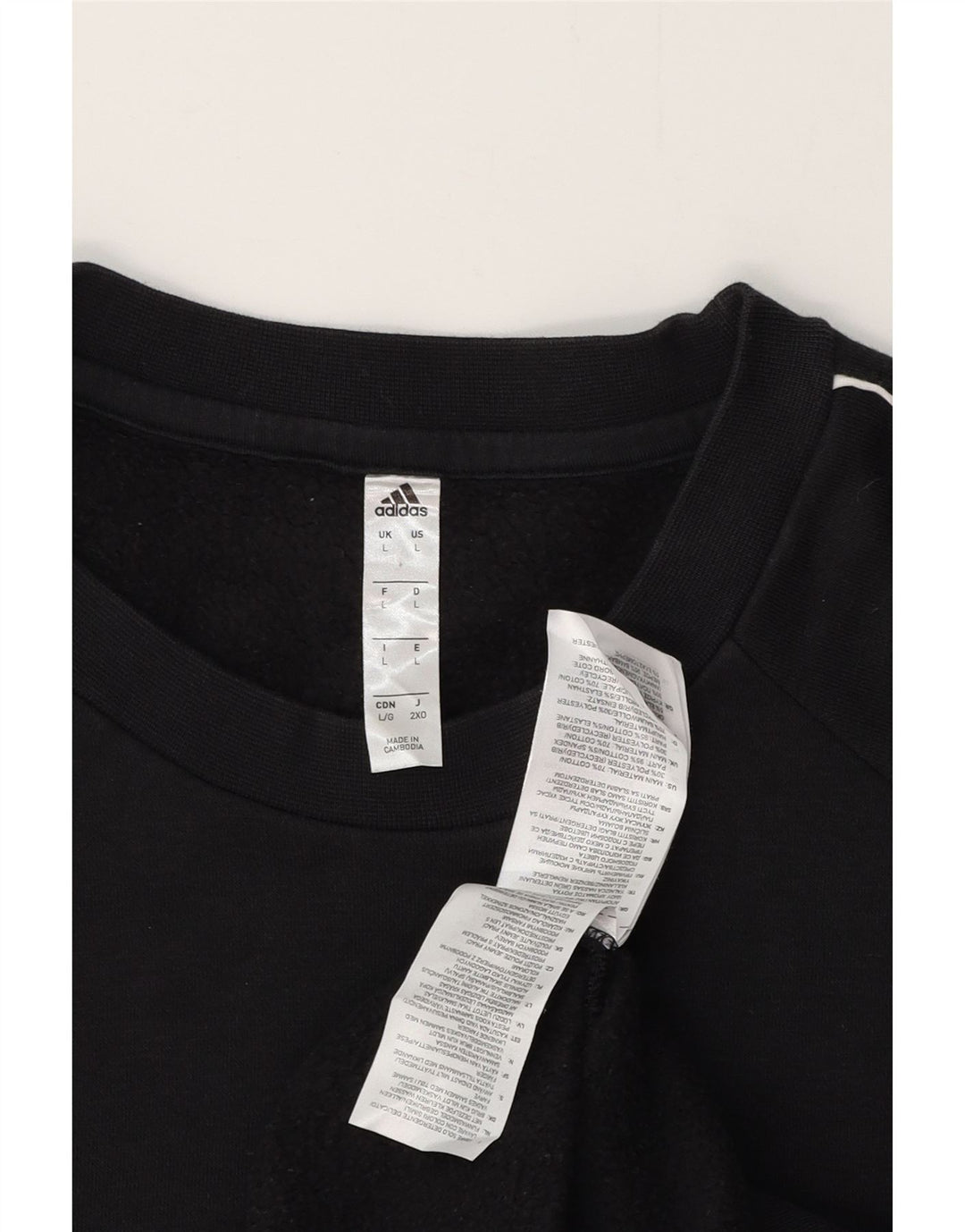 ADIDAS Sweat-shirt pour hommes Grand coton noir