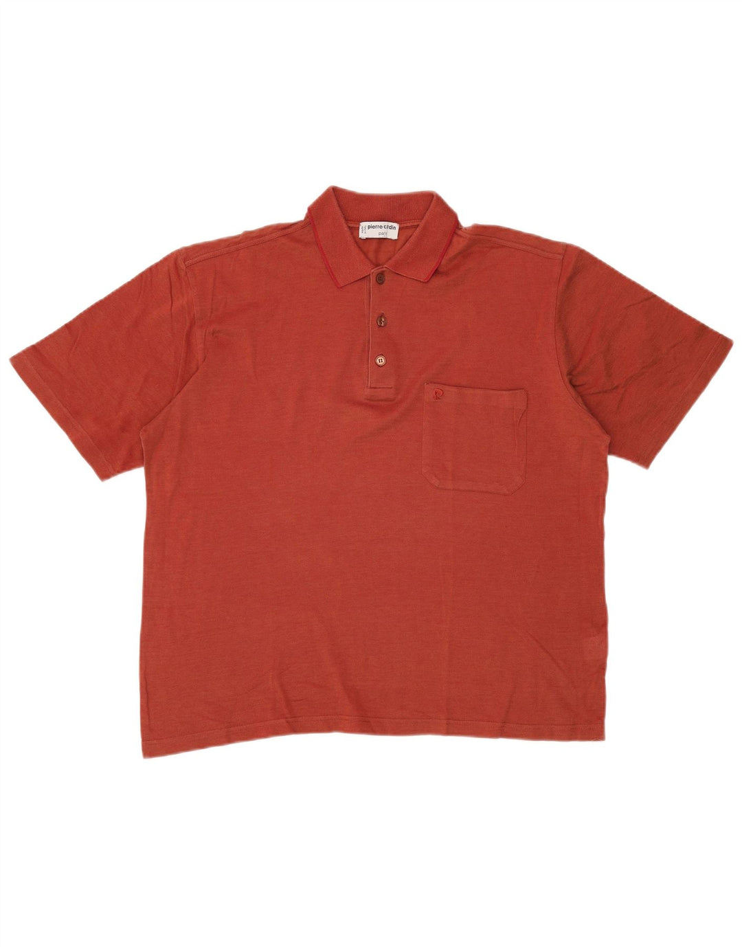 Pierre Cardin Polo Homme IT 52 Large Orange Coton