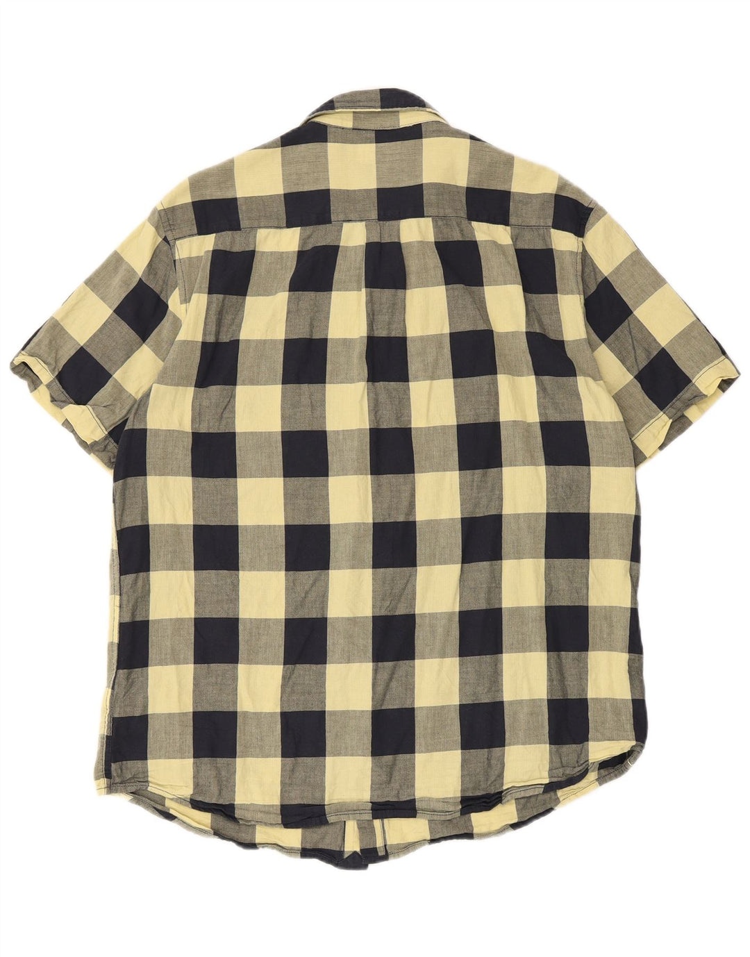 Wrangler Chemise à manches courtes pour homme Coupe régulière Grand coton vichy jaune