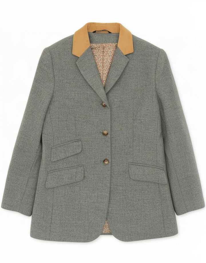 Laura Ashley Veste blazer à 3 boutons pour femme UK 16 Grand chevrons bleus