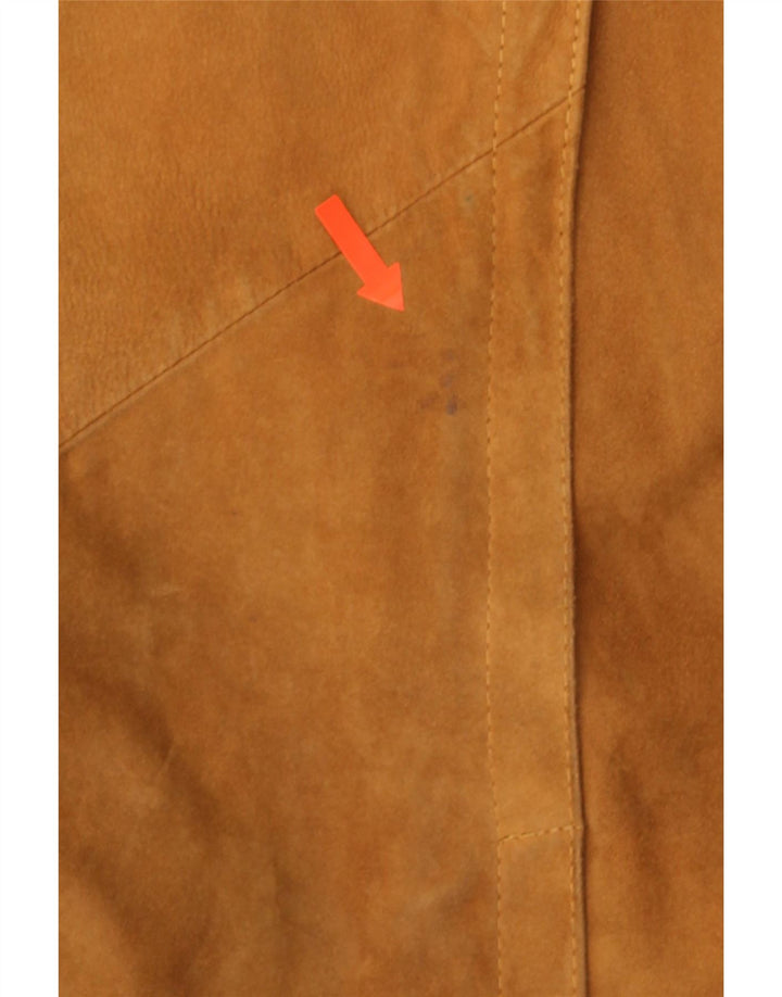 veste en daim homme vintage UK 40 grand cuir marron