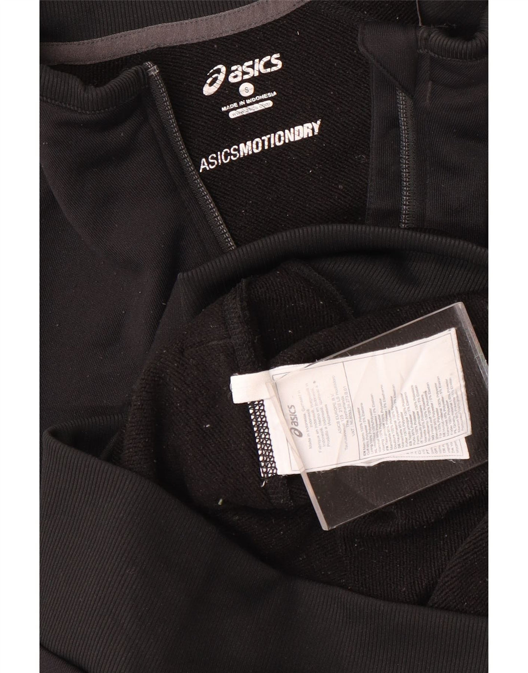 Asics Veste de survêtement pour homme Petit Noir Polyester