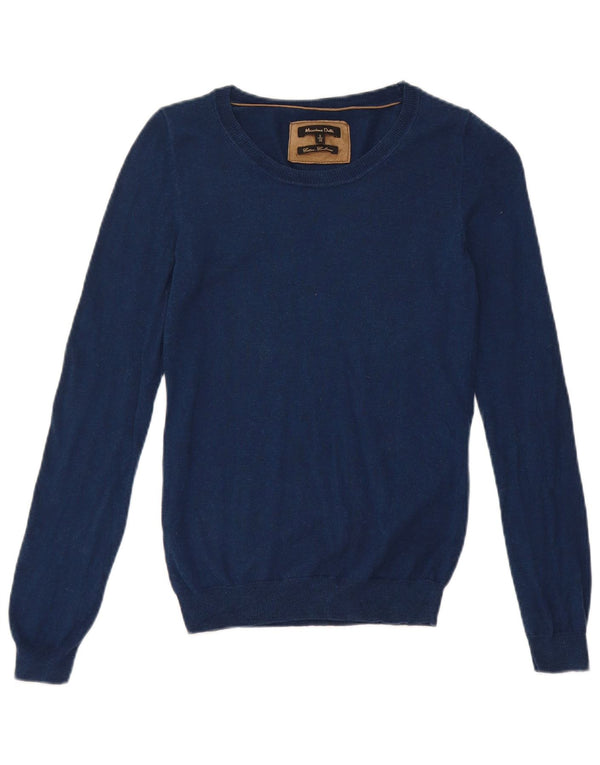 Massimo Dutti Pull col bateau pour femme UK 8 Small Bleu marine Coton
