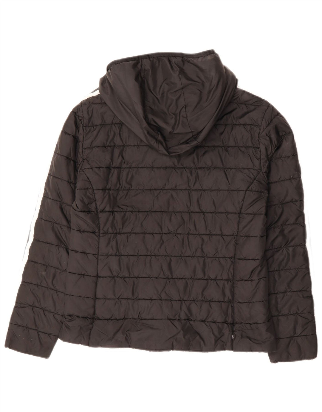 Adidas Veste matelassée à capuche pour femme UK 14 Medium Noir Polyester