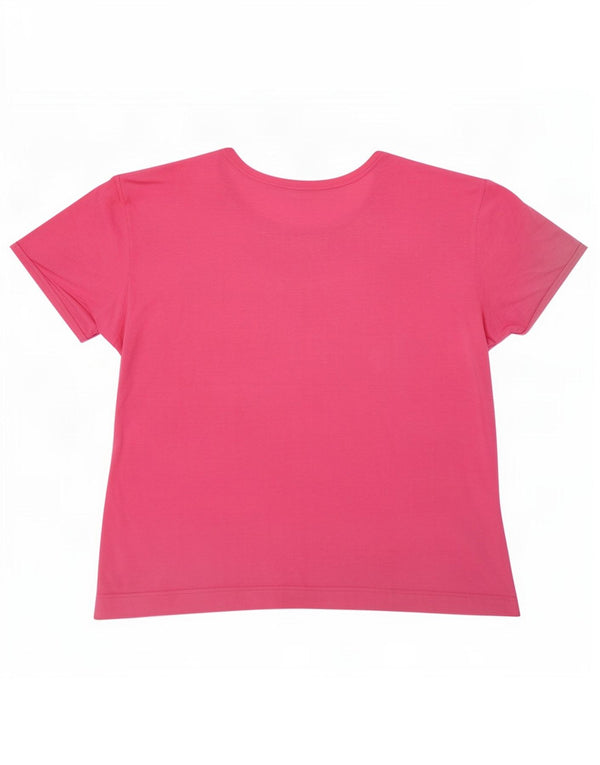 Gymnasium T-Shirt Femme Top UK 18 XL Rose Viscose