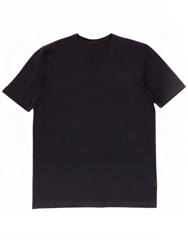Hugo Boss Homme T-Shirt Top Large Bleu Marine Coton