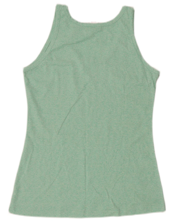 CHAMPION Débardeur Femme UK 14 Grand Acrylique Moucheté Vert
