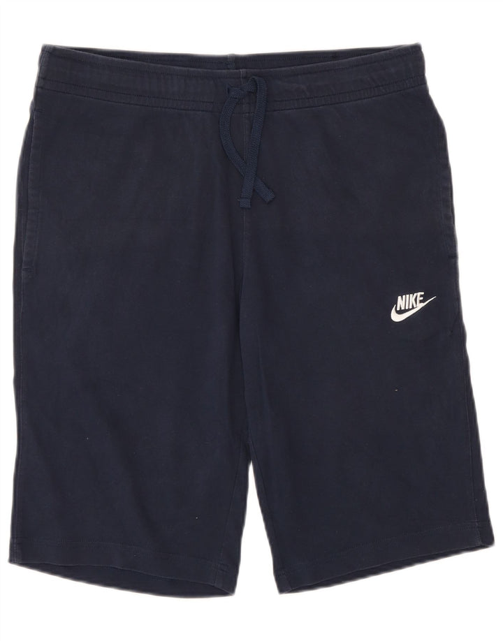 Nike Short de sport pour homme Petit en coton bleu marine