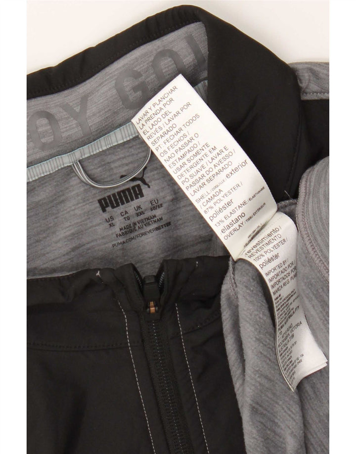 Puma Veste de survêtement sans manches pour homme XL Gris Colorblock Polyester