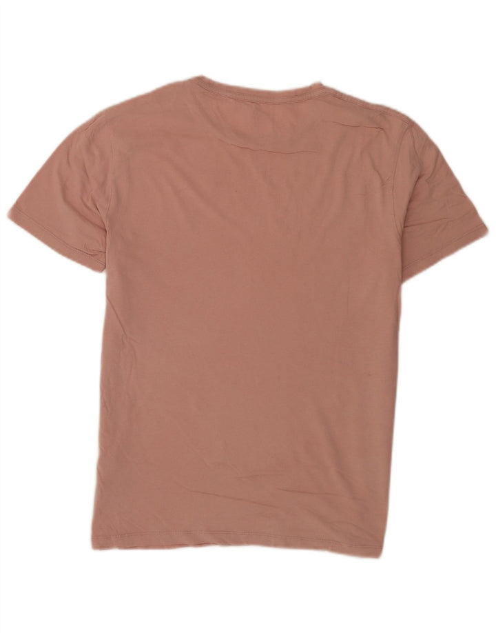 All Saints T-Shirt Regular Fit Homme Rose Moyen Coton
