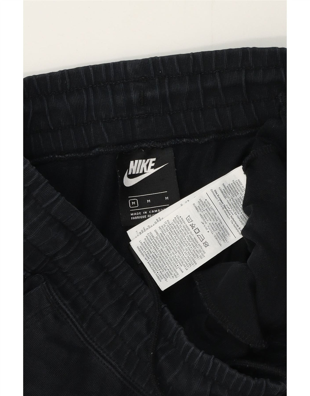 Nike Pantalon de survêtement pour femme en coton noir moyen UK 14