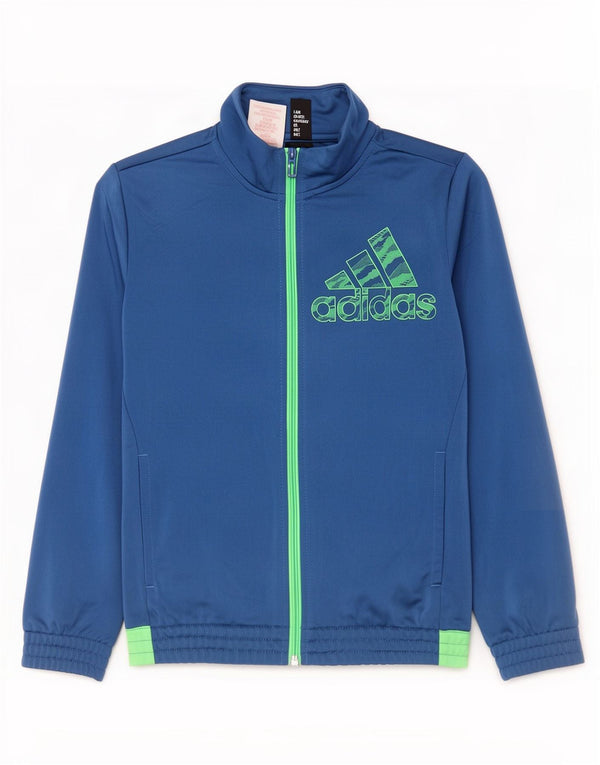 Adidas Veste de Survêtement Graphique Garçon 9-10 Ans Bleu Colorblock