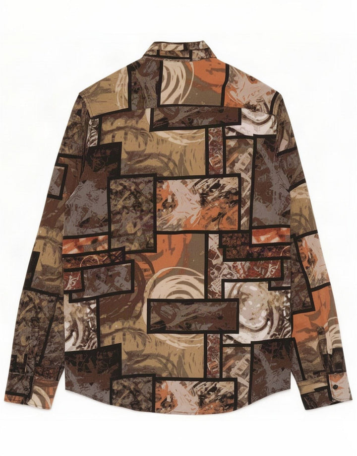 Chemise Vintage Homme Large Patchwork Multicolore Coton