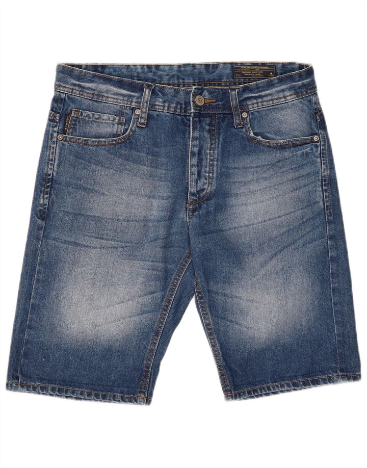 Jack & Jones Short en Jean Homme Medium W32 Bleu Coton