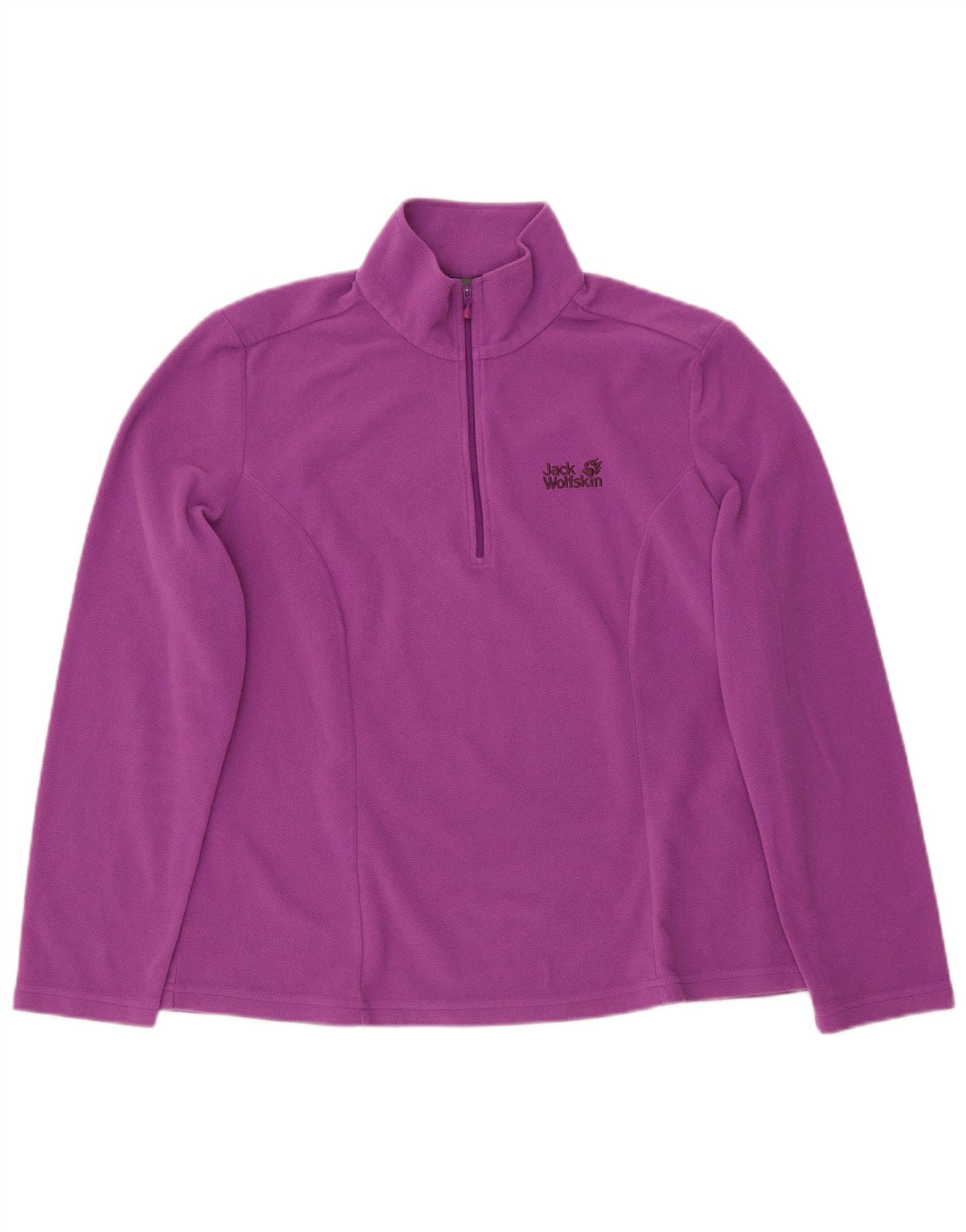 JACK WOLFSKIN Pull Polaire Col Zippé Femme UK 18/20 XL Violet Polyester