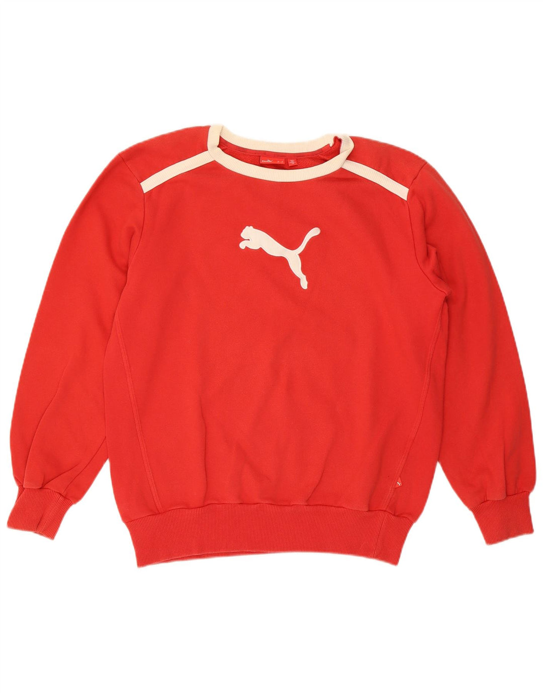 Puma Sweat-shirt Graphic Sweatshirt Jumper Small Homme Rouge Colorblock