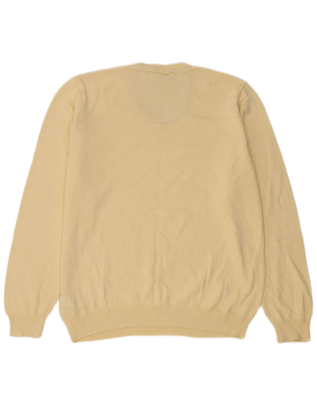 MARKS & SPENCER Pull coupe classique à col en V pour homme, grand coton beige