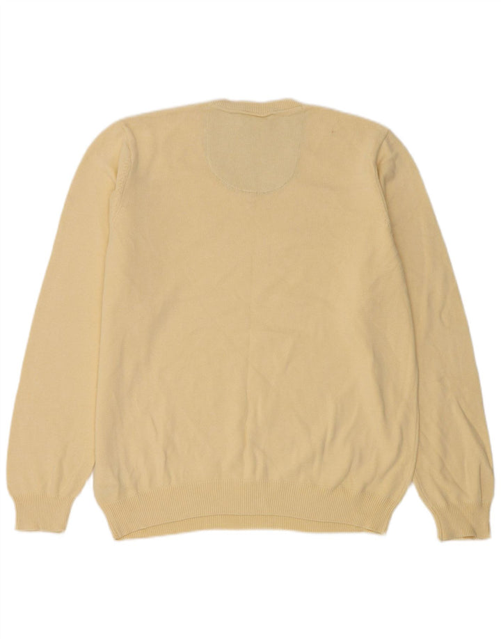 MARKS & SPENCER Pull coupe classique à col en V pour homme, grand coton beige