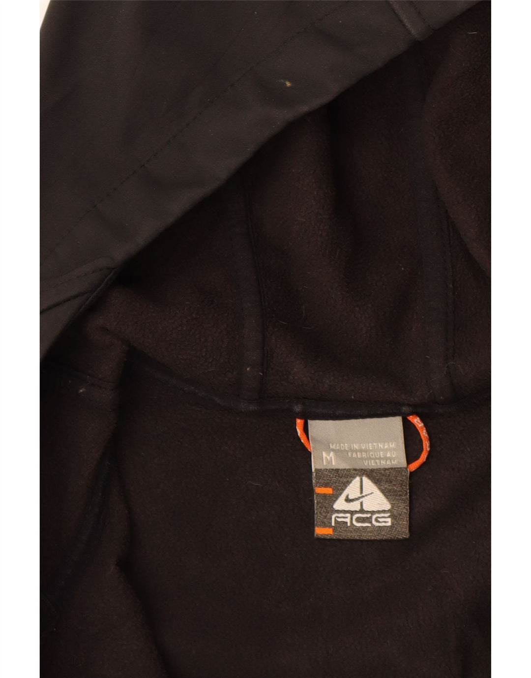 NIKE Veste coupe-vent à capuche pour femme UK 12 Polyester noir moyen