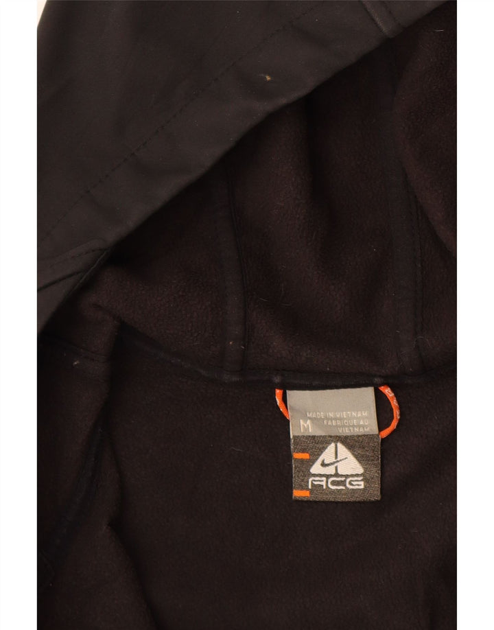 NIKE Veste coupe-vent à capuche pour femme UK 12 Polyester noir moyen