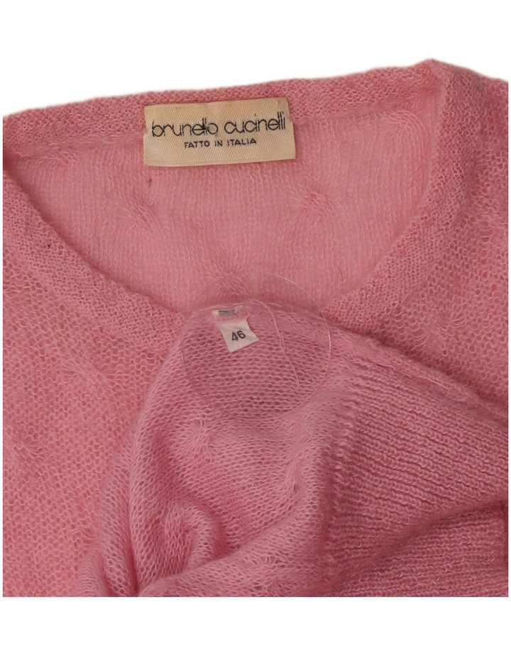 Brunello Cucinelli Pull ras du cou pour femme IT 46 Large Rose