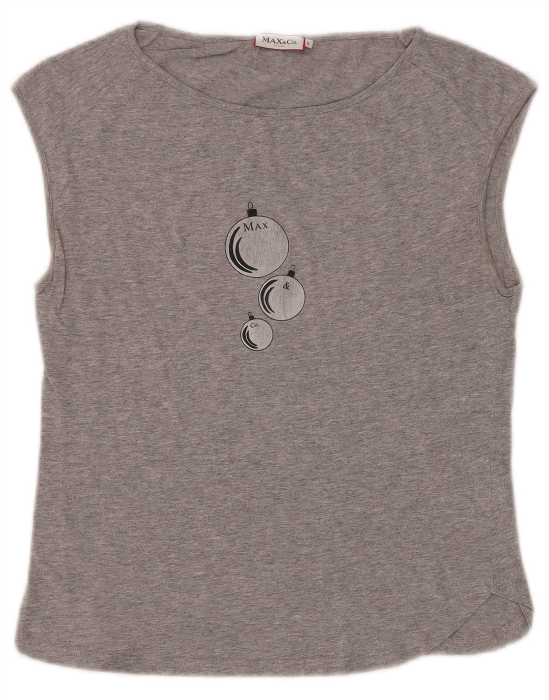 Max & Co. Débardeur graphique pour femme UK 10 Small Gris