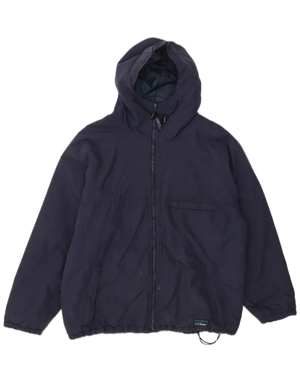 L.L.Bean Veste coupe-vent à capuche pour homme UK 42 XL Bleu marine