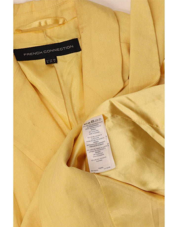 French Connection Veste blazer croisée pour femme UK 6 XS Jaune Lin