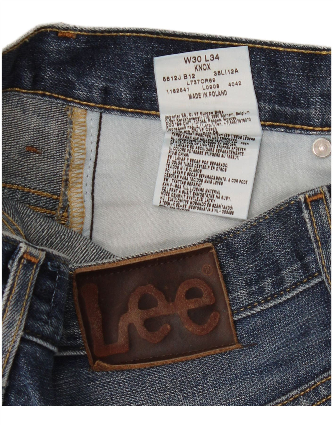 Lee Jean Knox Bootcut Femme W30 L34 Bleu Coton