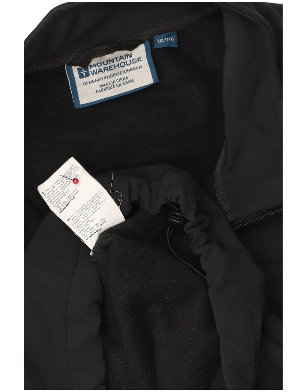 MOUNTAIN WAREHOUSE Veste coupe-vent pour hommes UK 44 2XL Noir Polyester