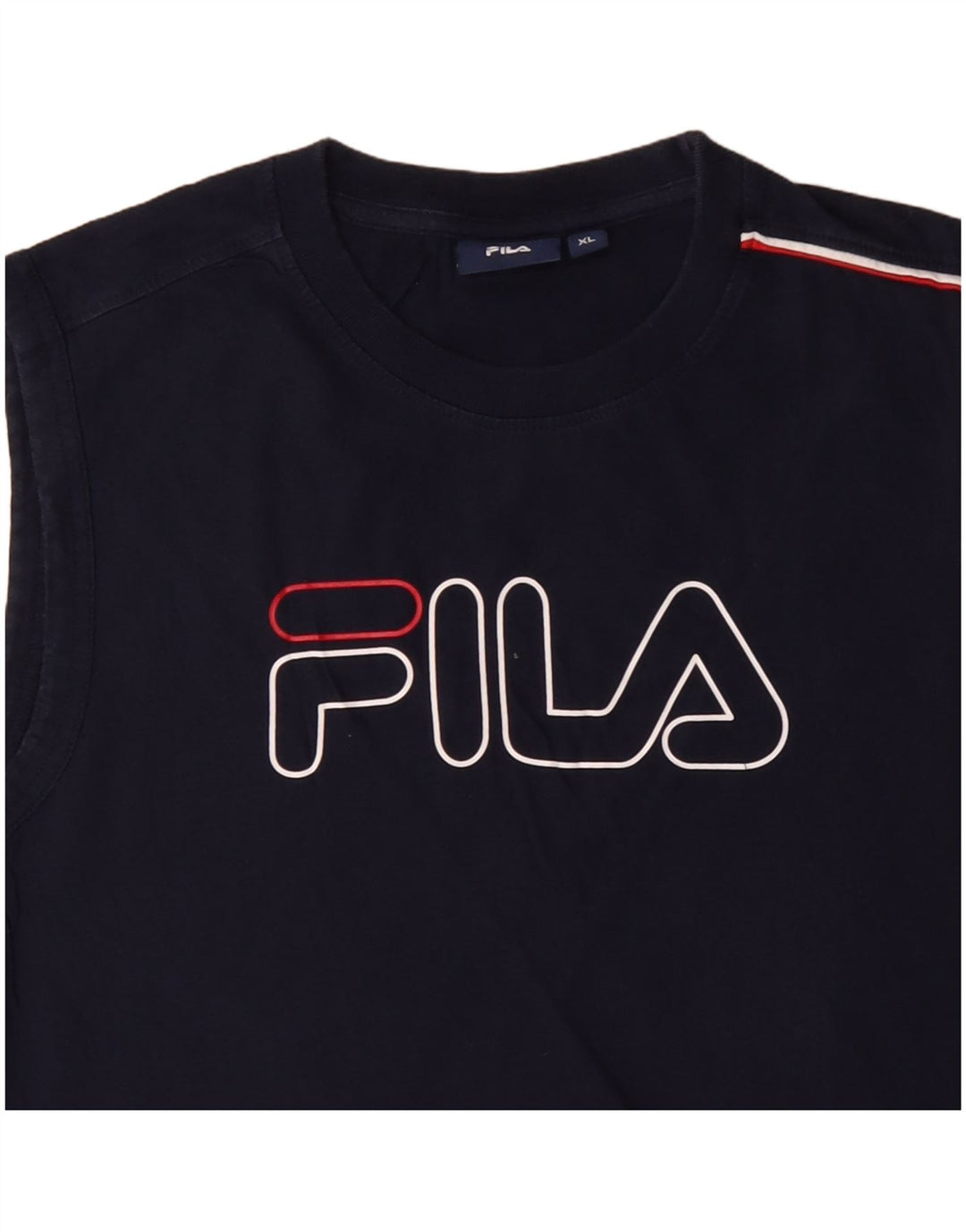 FILA Débardeur graphique pour femme UK 18 XL Bleu marine Coton