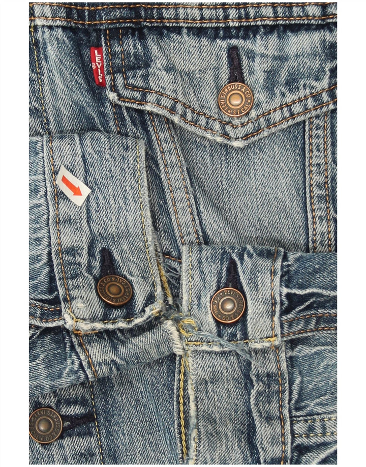 Levi's Veste en Jean Homme UK 38 Bleu Moyen Coton