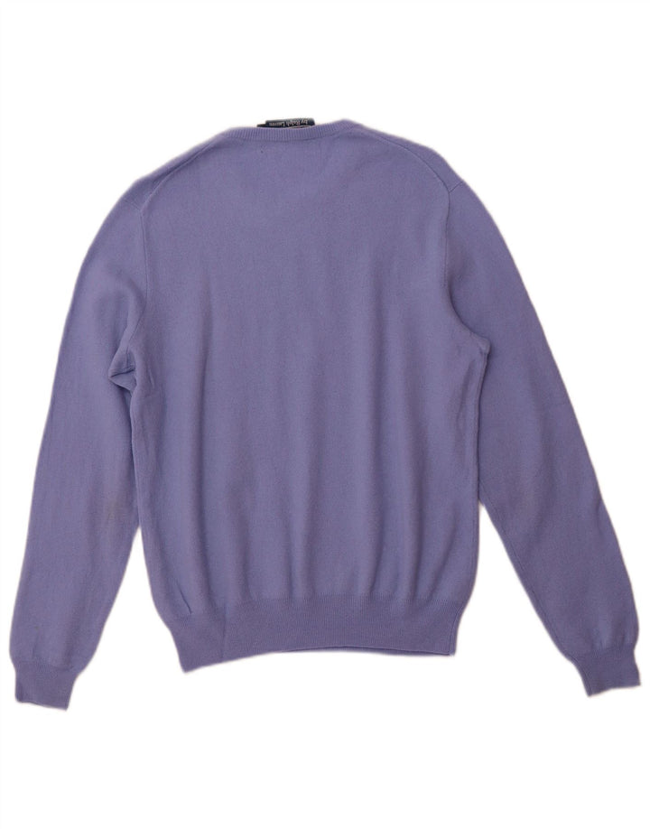 POLO RALPH LAUREN Pull à col rond pour homme en laine mérinos violette
