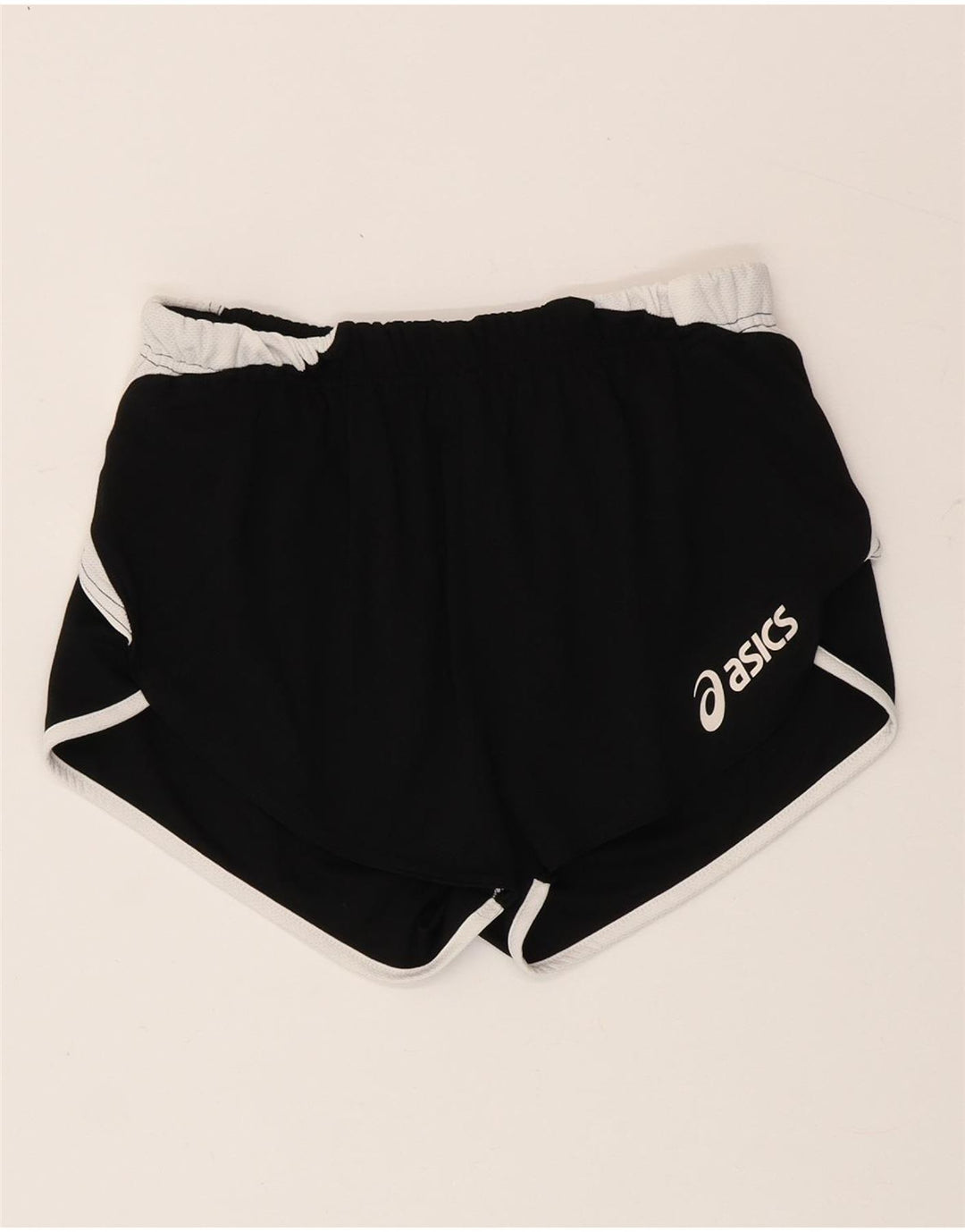 Asics Short de sport pour femme UK 8 Small Noir Colorblock Polyester