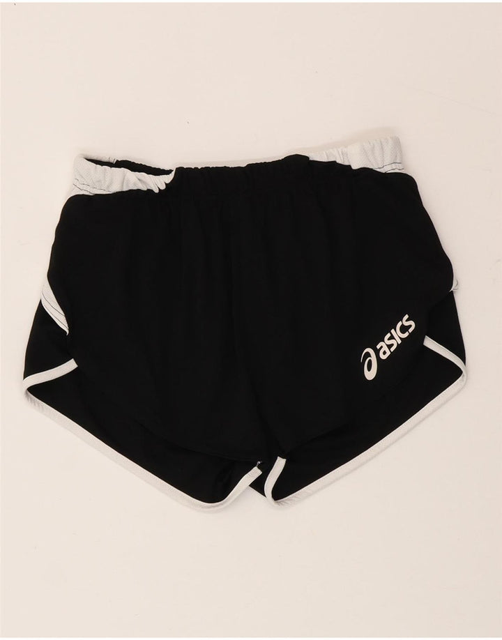 Asics Short de sport pour femme UK 8 Small Noir Colorblock Polyester