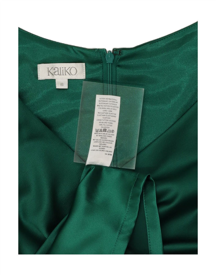 KALIKO Womens Sleeveless Sheath Dress UK 8 Small Green Polyester Vintage Kaliko and Second-Hand Kaliko from Messina Hembry 