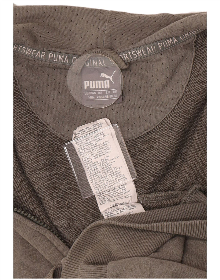 Puma Sweat à Capuche Graphic Zip Homme Kaki Moyen Coton