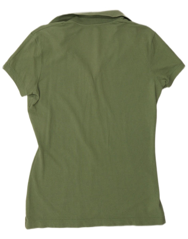 Benetton Polo Femme UK 16 Large Vert Coton