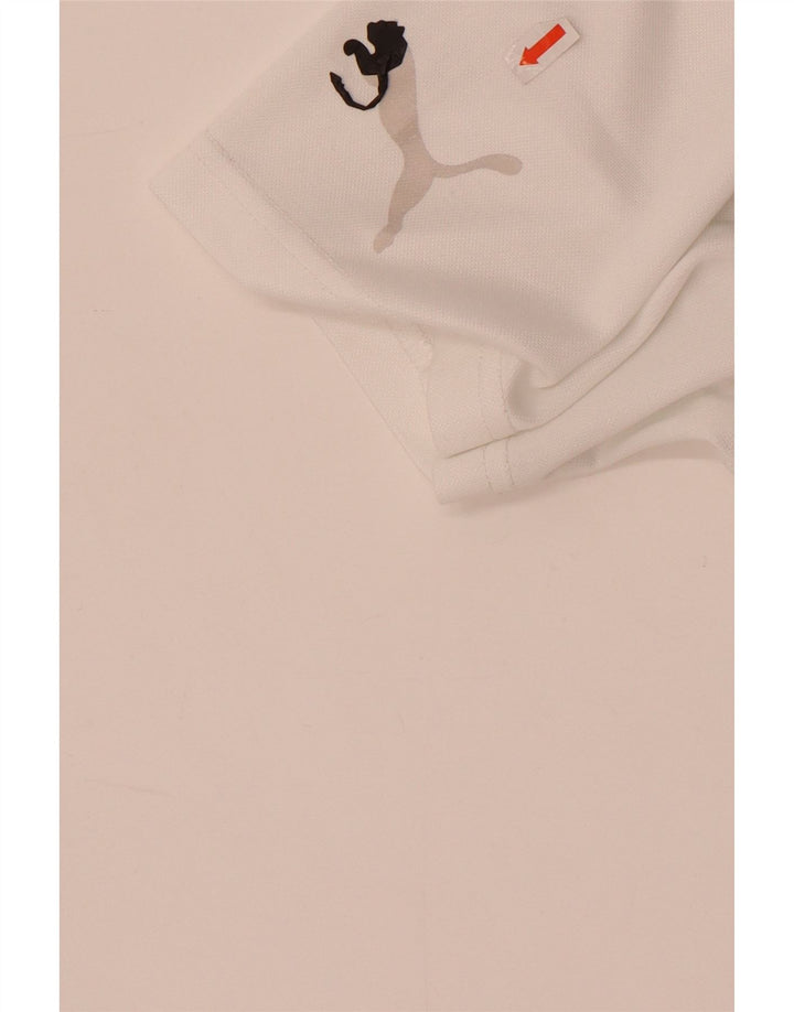 Puma T-Shirt Graphique Homme Blanc Moyen Polyester