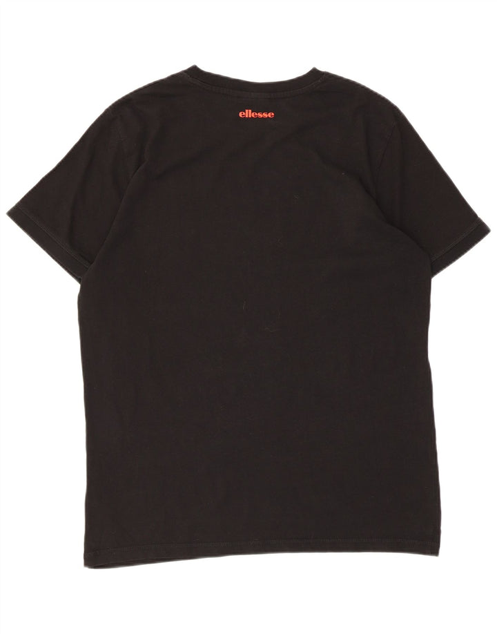 Ellesse T-shirt graphique pour femme UK 14 Noir moyen