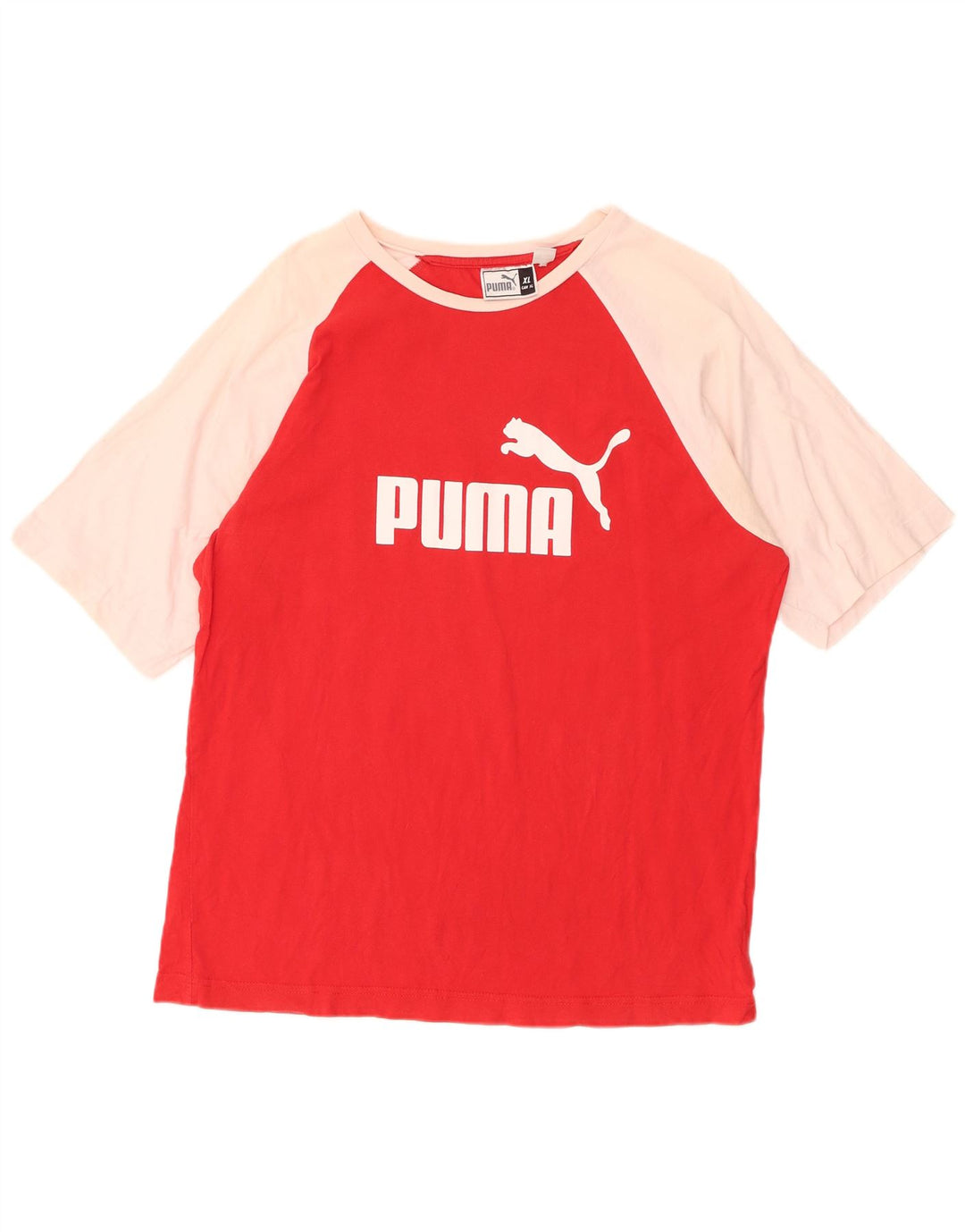 PUMA T-Shirt Graphique Femme UK 18 XL Rouge Colourblock