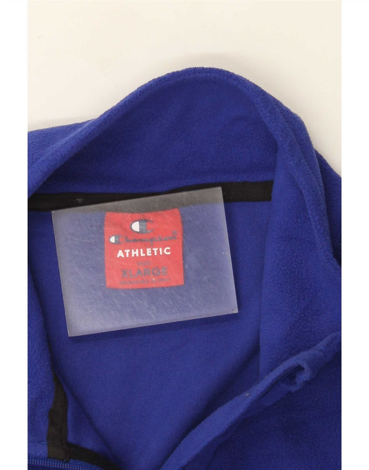 Champion Pull polaire à col zippé pour homme XL Bleu