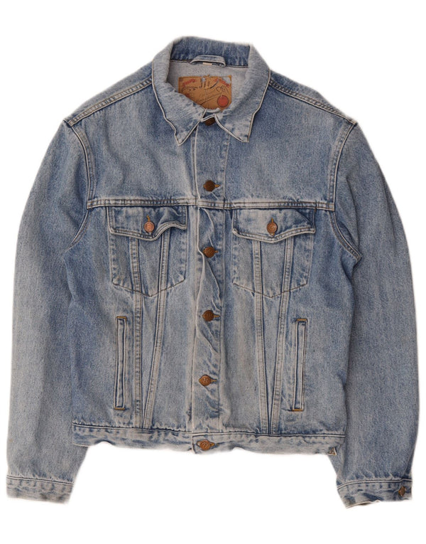 Vintage Mens Denim Jacket UK 38 Medium Blue Cotton