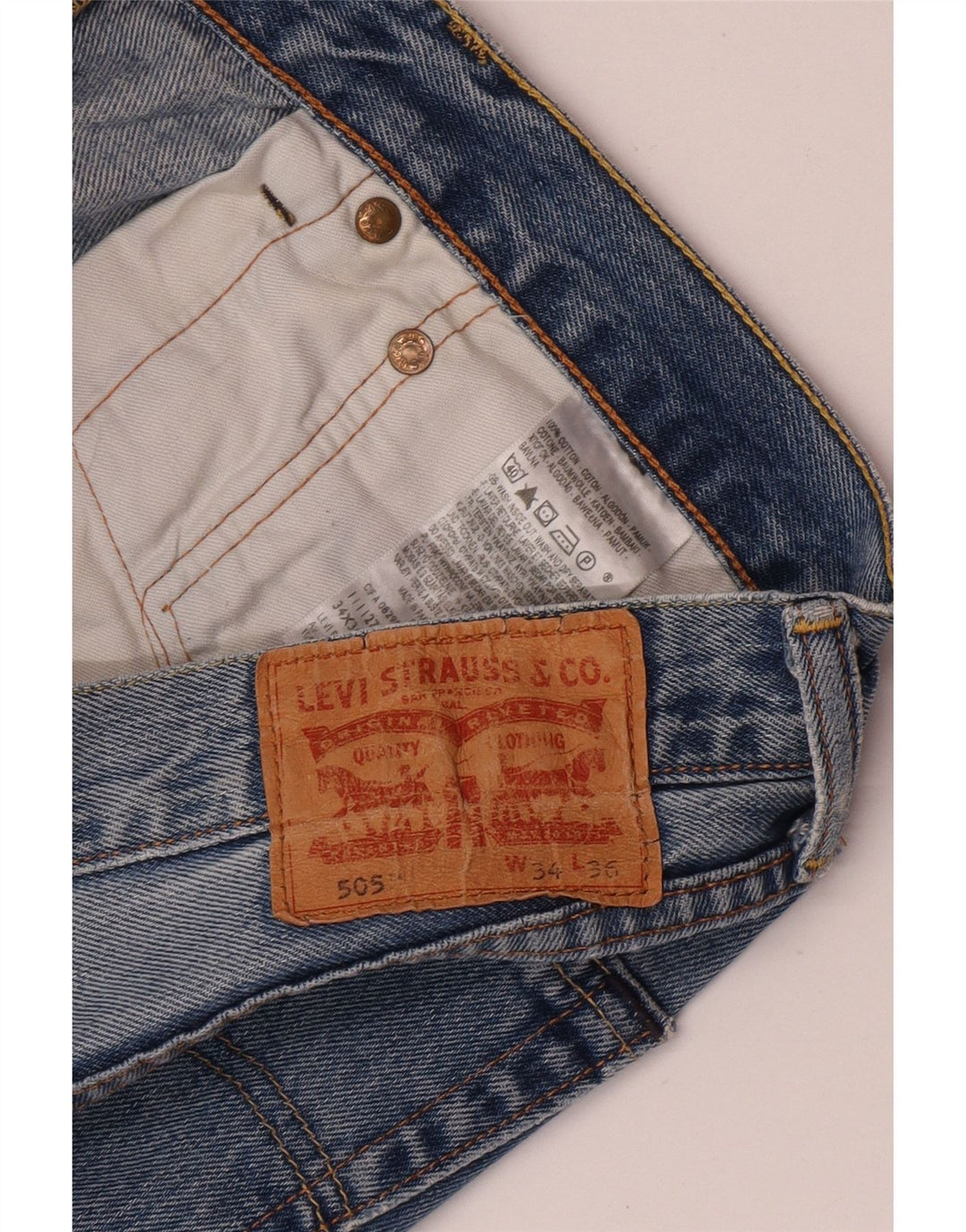 Levi's Jean Droit 505 Homme Bleu W34 L32 Coton