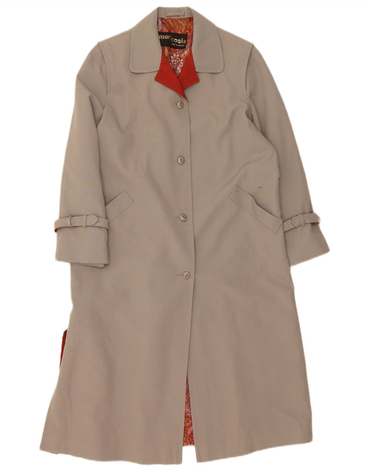 MOR COSIA Womens Overcoat UK 10 Small Grey Polyester